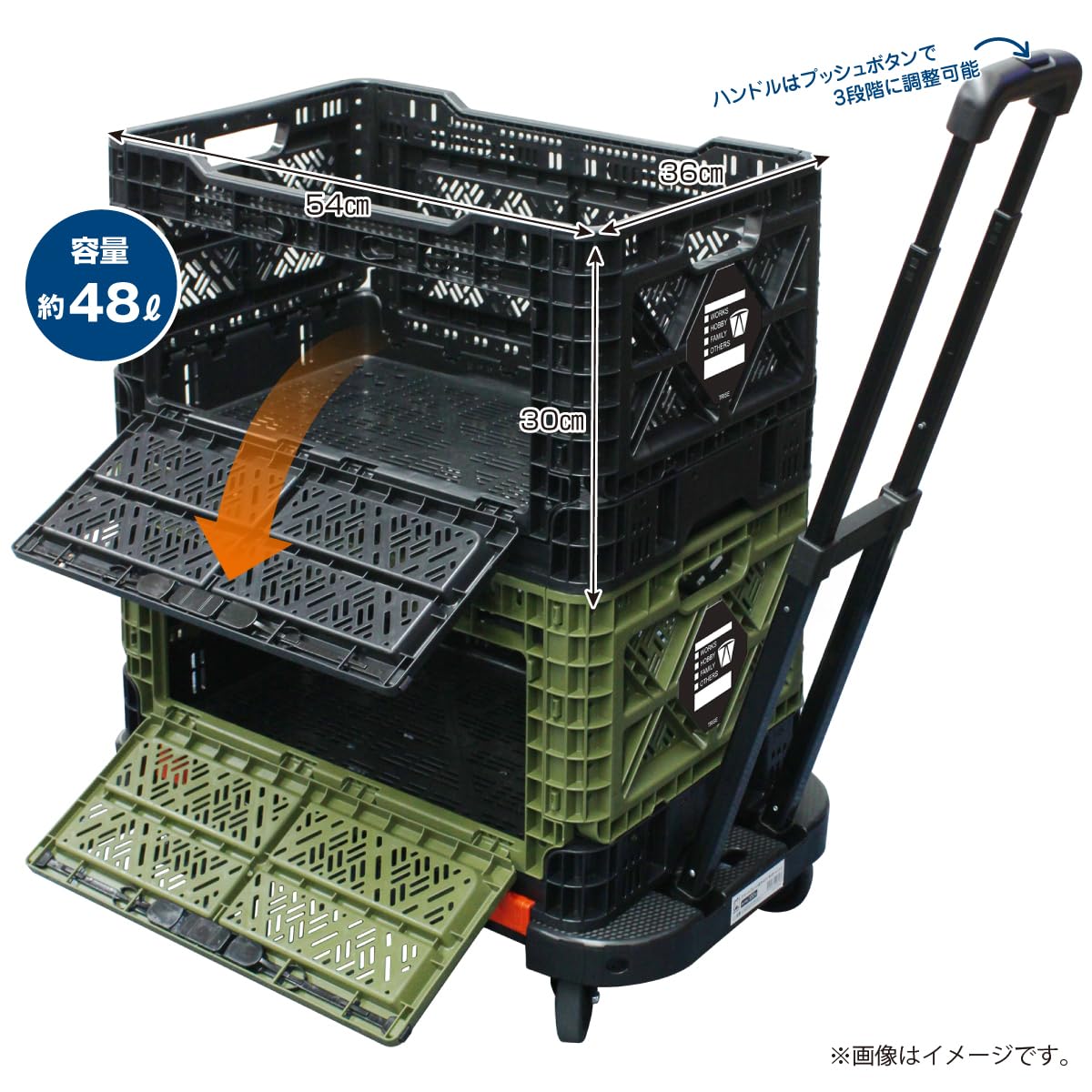 SANWA SUPPLY キャリーカート ＆ アウトドア テーブル 折りたたみ 2WAY